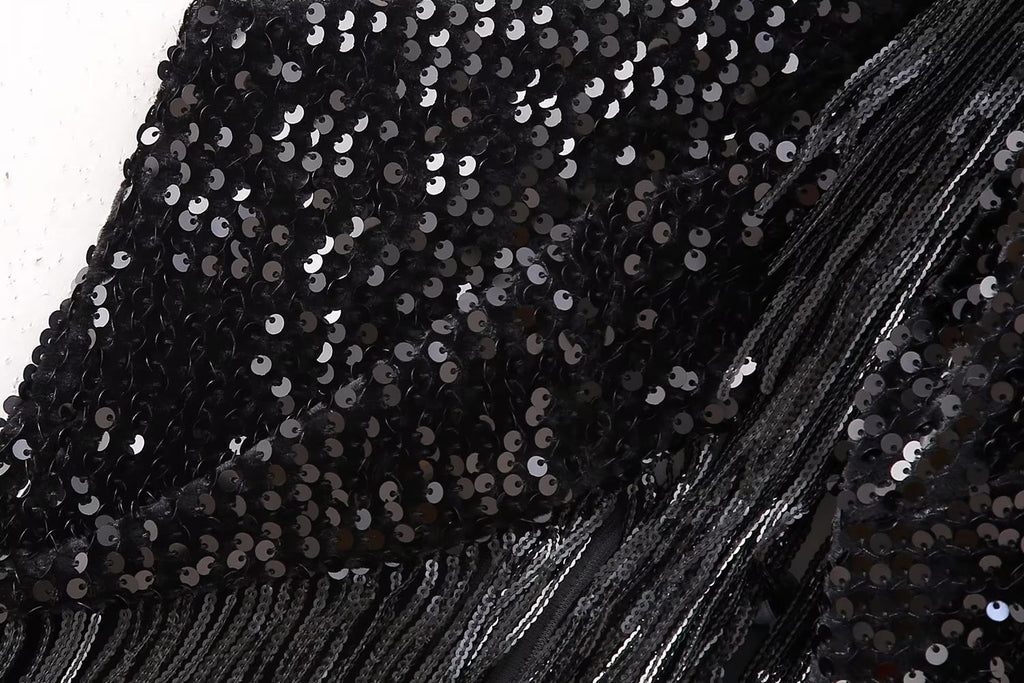 The Midnight Fringe Halter Set