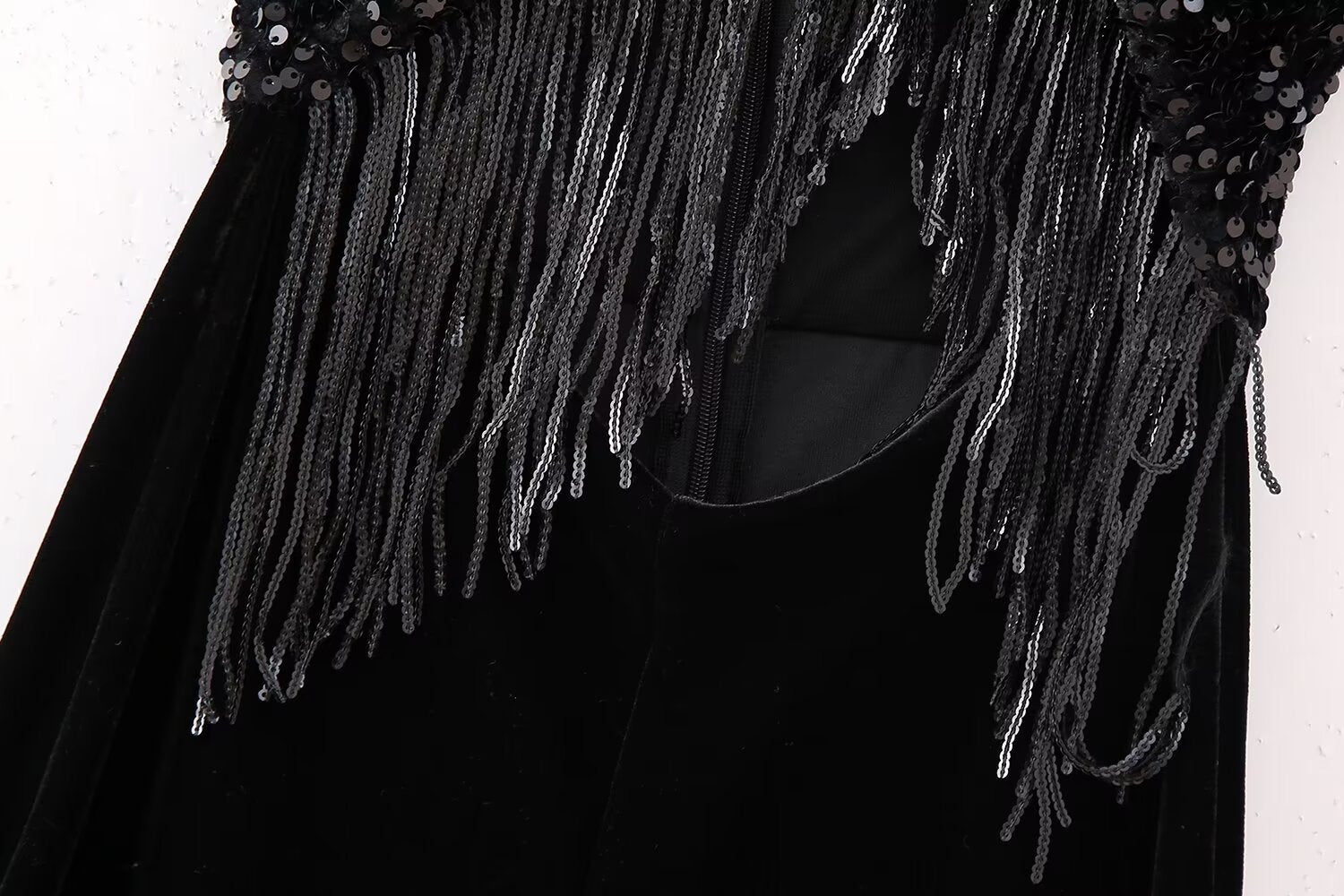 The Midnight Fringe Halter Set