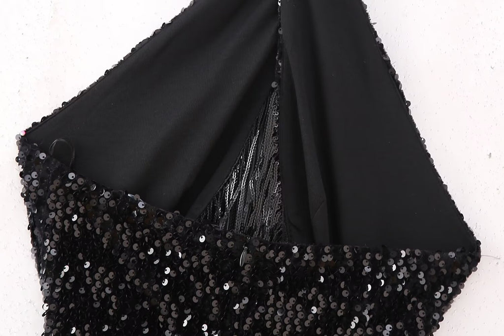 The Midnight Fringe Halter Set
