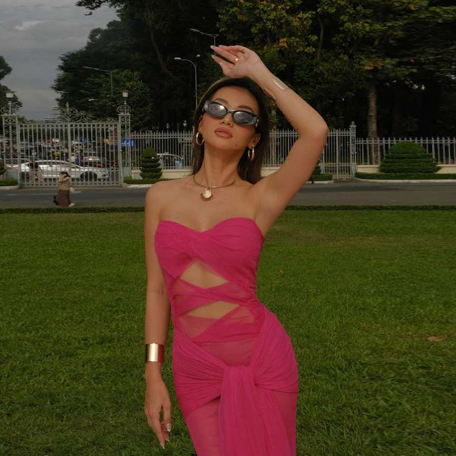 Hot Mesh Goddess Gown