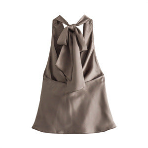 Satin Situation Cowl Top