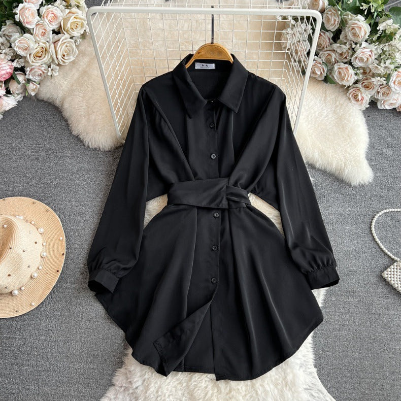 Twisted Structure Shirt Dress