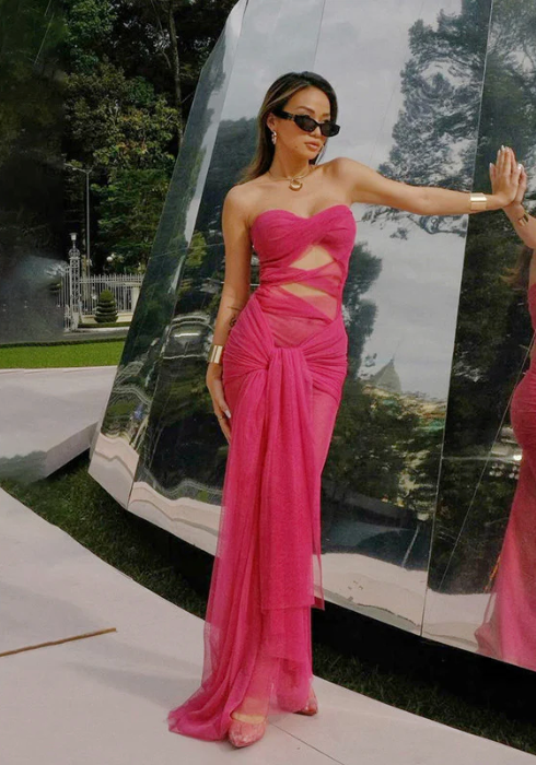 Hot Mesh Goddess Gown