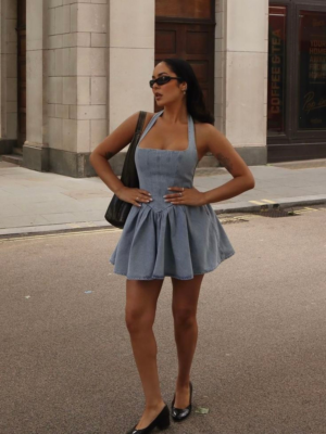 Snapback Denim Dress